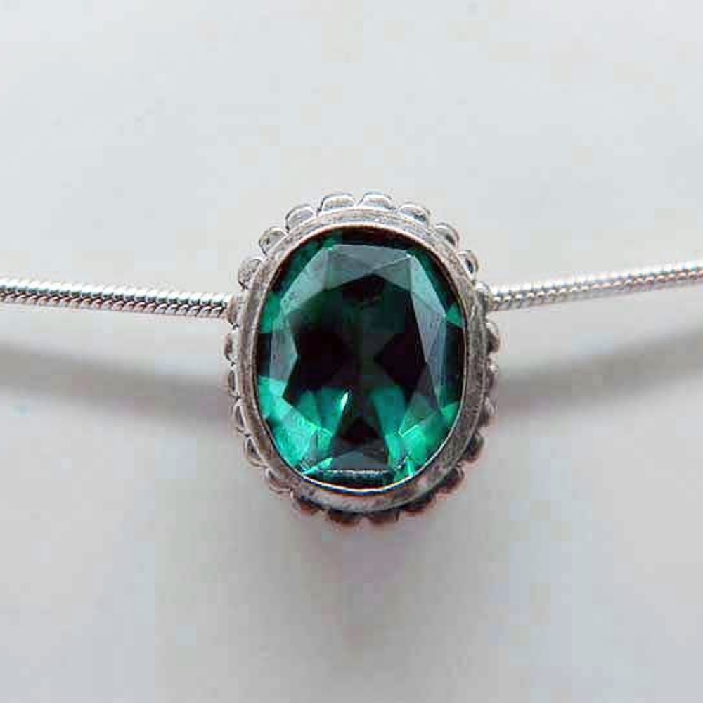 Antique 925 Sterling Silver Spinel Necklace